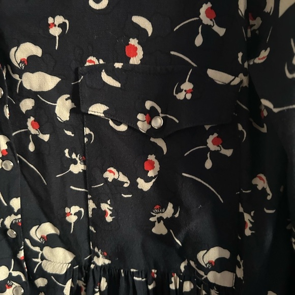 BA&SH Soka Gathered Floral Mini Dress - Picture 4 of 10